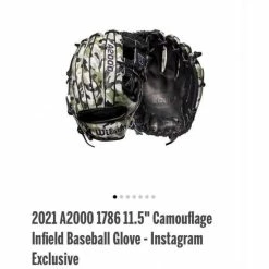 Wilson 2021 A2000 1786 11.5 Limited Instagram Camo Glove Gotm A2k Baseball