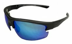 Rawlings Mens Adult Sport Sunglasses � Graphite Frame & Black/Blue Mirror Lenses