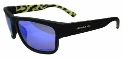 Rawlings LTS Adult Sport Sunglasses – Black Full Frame With Purple Mirror Lenses