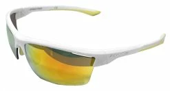Rawlings LTS Men's Adult Sport Sunglasses– White Frame With Orange Mirror Lenses
