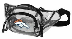 The Northwest NFL Denver Broncos Clear Transport Belt Bag Fanny Pack See-through CO