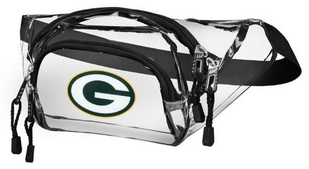 The Northwest NFL Green Bay Packers Clear Transport Belt Bag Fanny Pack See-through