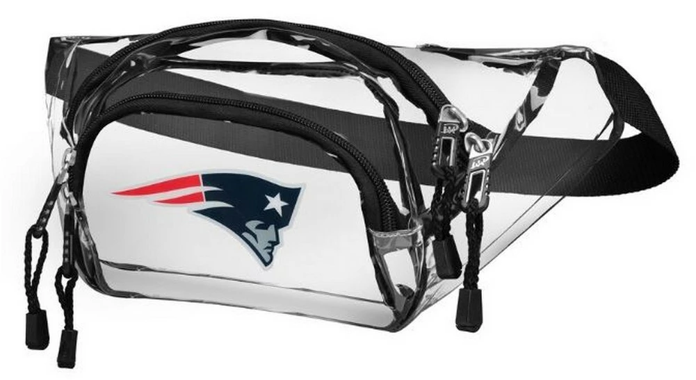 The Northwest NFL New England Patriots Clear Transport Belt Bag Fanny Pack See-thru