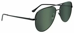 ONE By Optic Nerve Flatscreen Polarized Aviator Sunglasses β Satin Black/Grey