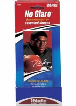 Mueller Baseball Softball Football No Glare Strips 54 Asst. Shapes Black 440461A