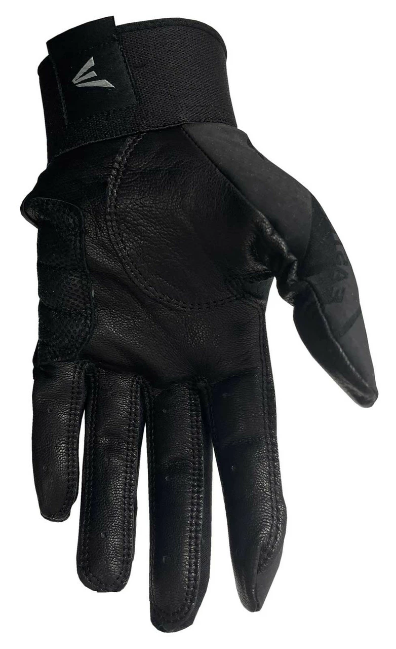 Easton Adult Slowpitch Pro Softball Goatskin Leather Palm Batting Gloves - Black - Image 2
