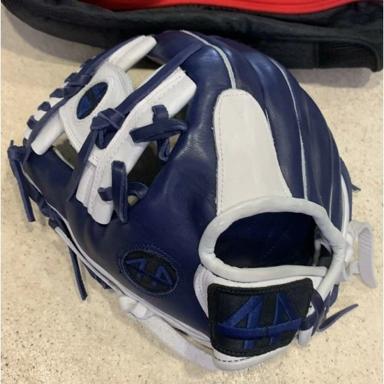 44 Pro Baseball Glove-11.75" Blue & White Left-Handed W/44 Sport Glasses Set - Image 2