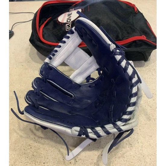 44 Pro Baseball Glove-11.75" Blue & White Left-Handed W/44 Sport Glasses Set - Image 3