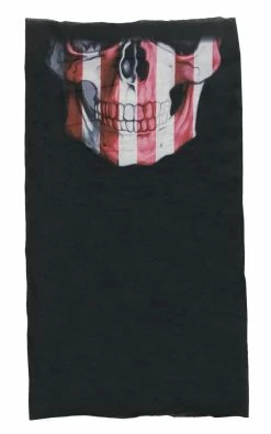 Epoch Eyewear Skull USA Flag Motif Patriotic Neck Gaiter Face Mask Headband