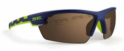 Epoch Eyewear Link Sport Sunglasses � Blue/Lime Green Frame & Brown Lenses