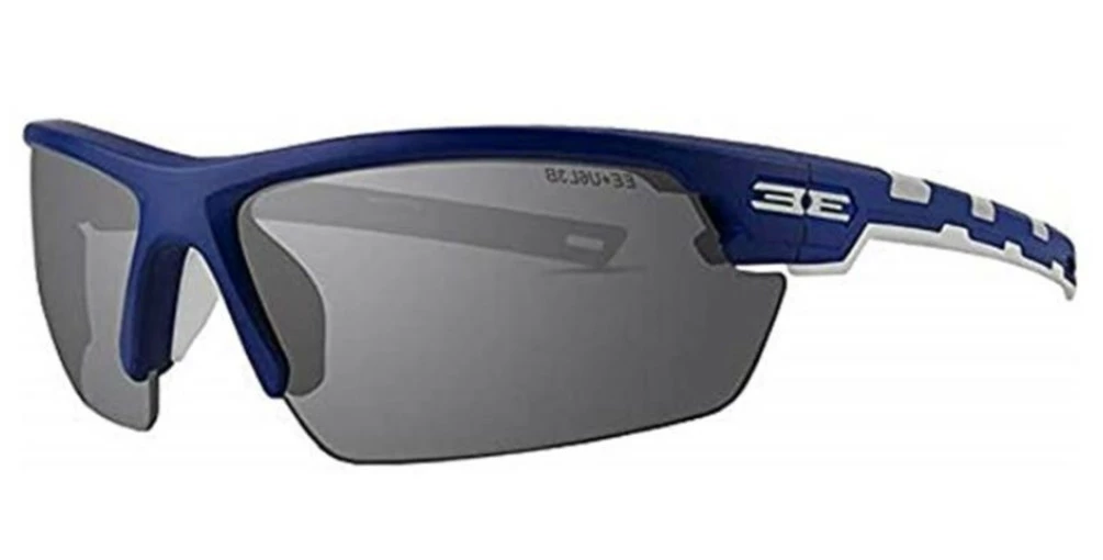 Epoch Eyewear Link Sport Sunglasses - Blue/White Frame & Smoke Gray Lenses