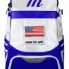 Marucci Honor The Game USA Flag Patches Dynamo Baseball Bat Pack - White/Royal
