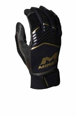 Miken Adult Gold MK7X Batting Gloves Extra Support Goat Skin Palm Pad MBGGLD