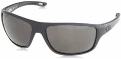 Under Armour Men's UA Battle Rectangular Polarized Sunglasses W/Case, Black/Grey