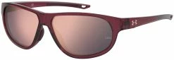 Under Armour Women's Intensity Oval Sunglasses - Maroon Frame/Rose Gold Mirror
