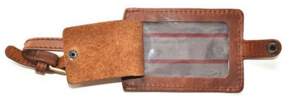 Rawlings Leather Luggage Tag Tan Calfskin Leather Embossed Logo V616-202 - Image 3